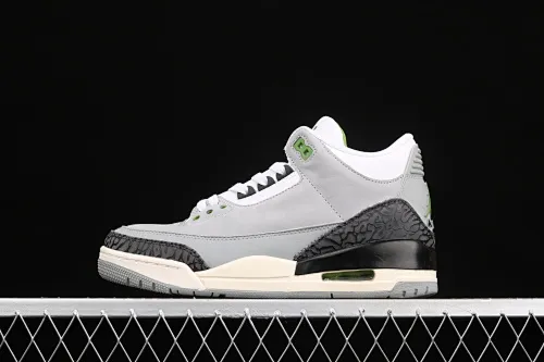 All categories Air Jordan Jordan series basketball shoes Air Jordan 3 #ZG version Air Jordan 3 Retro "Chlorophyll" AJ3 Joe 3 Chlorophyll Gray Green Manuscript 136064-006